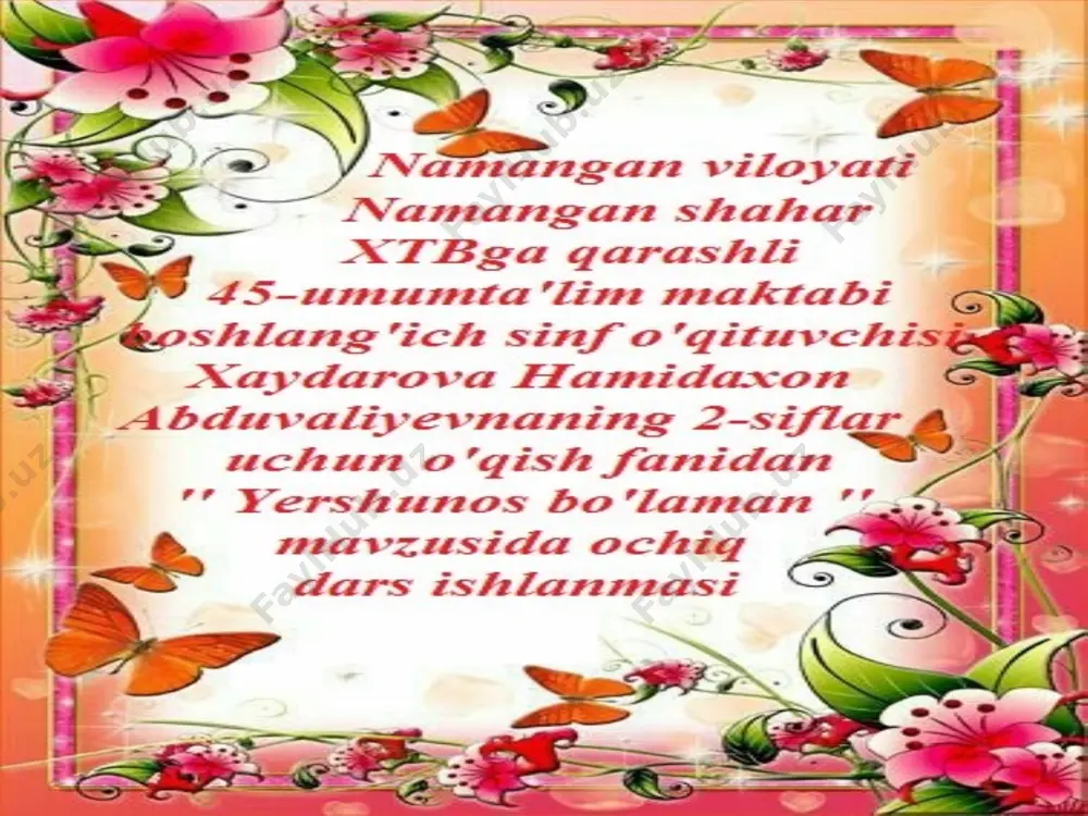 2-sinf o'qish yershunos bo'laman — PPTX