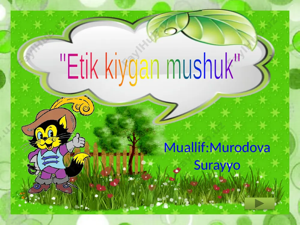 raskraska etik kiygan mushuk 3-sinf — PPTX