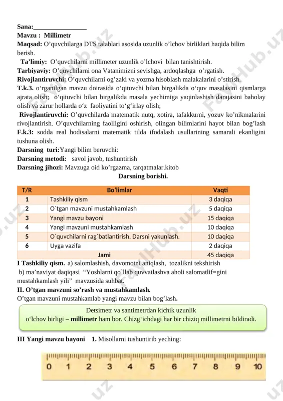 2-sinf matematika iii-chorak — DOCX