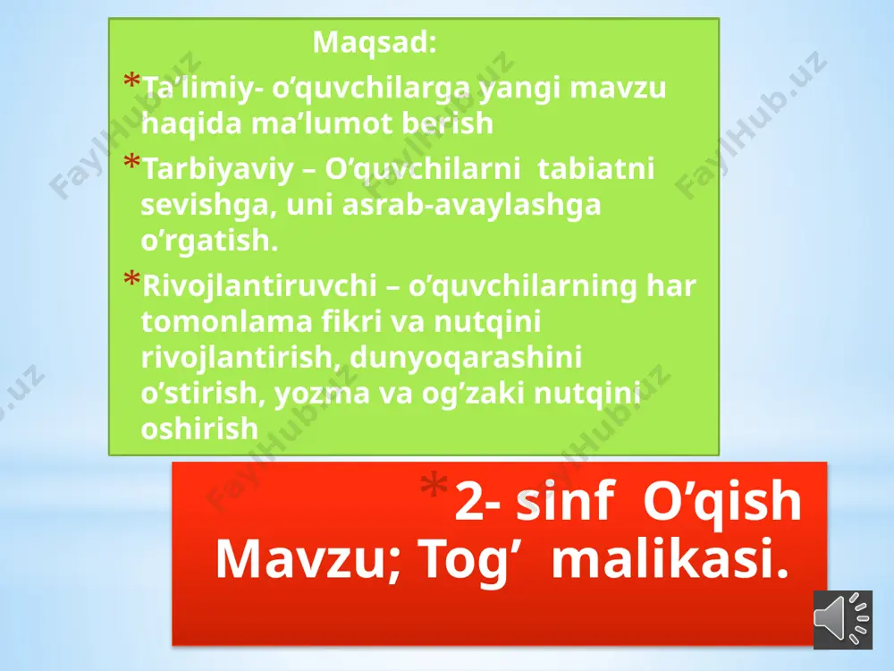 tog' malikasi slayd-1 — PPTX