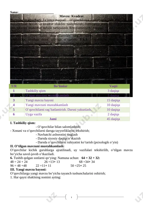 2-sinf matematika 2-chorak tayyor pechat to'liq — DOCX