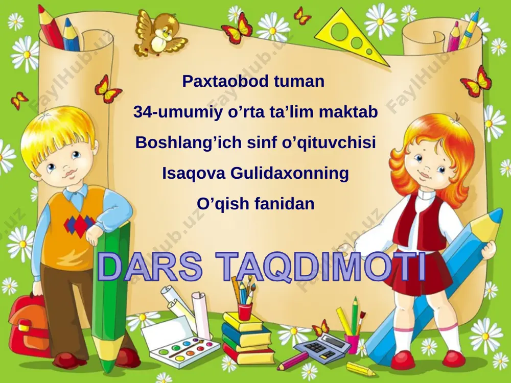4-sinf o'qish 2-chorak — PPT