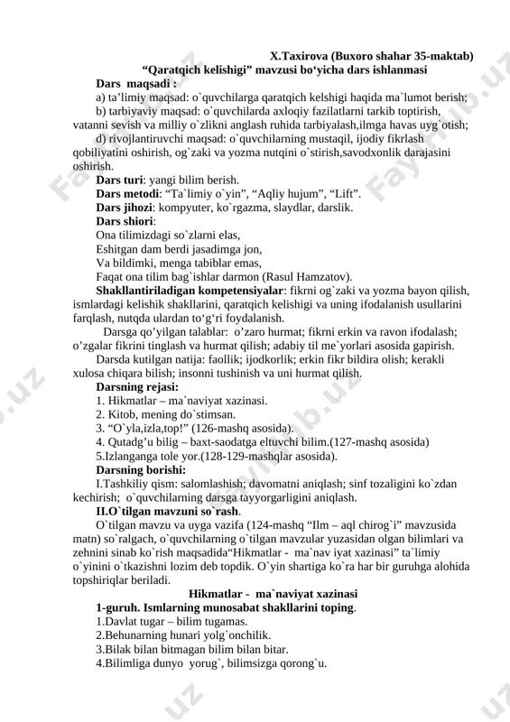 qaratqich kelishigi — DOCX