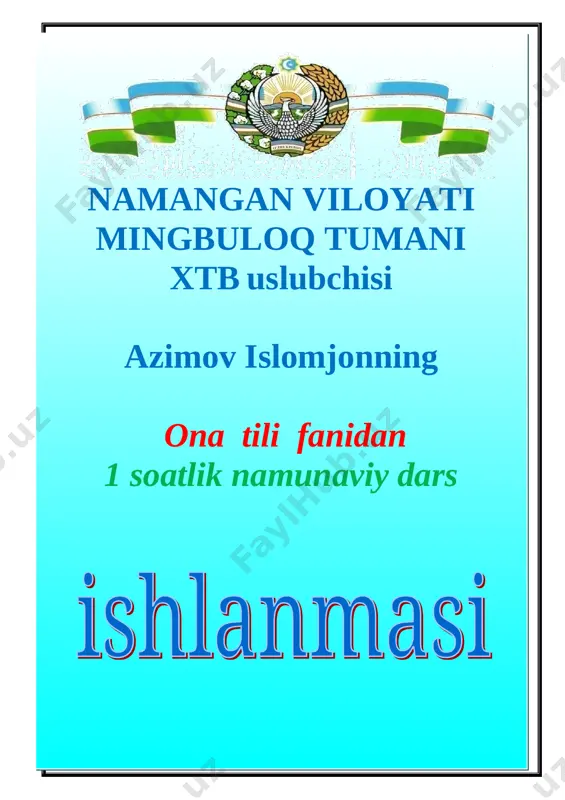 sifat – so`z turkumi — DOC
