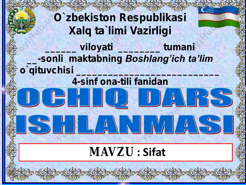 4_sinf_3_chorak_sifat — PDF