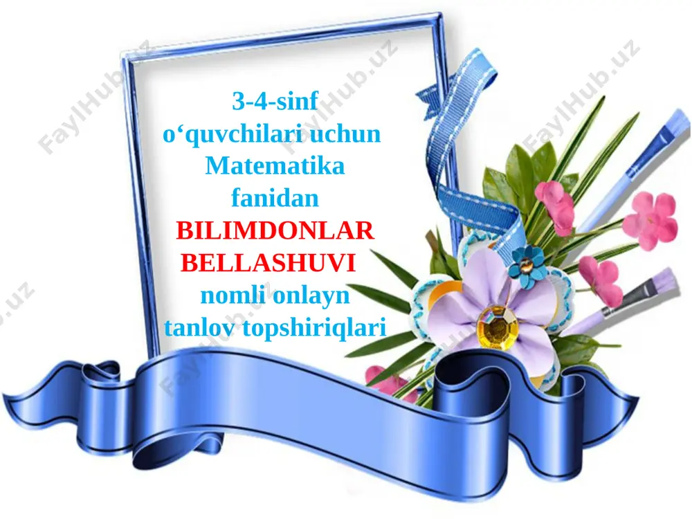 19_03_2021_matematika_3_chorak_yakuni_bo'yicha_test_sinovi — PPTX