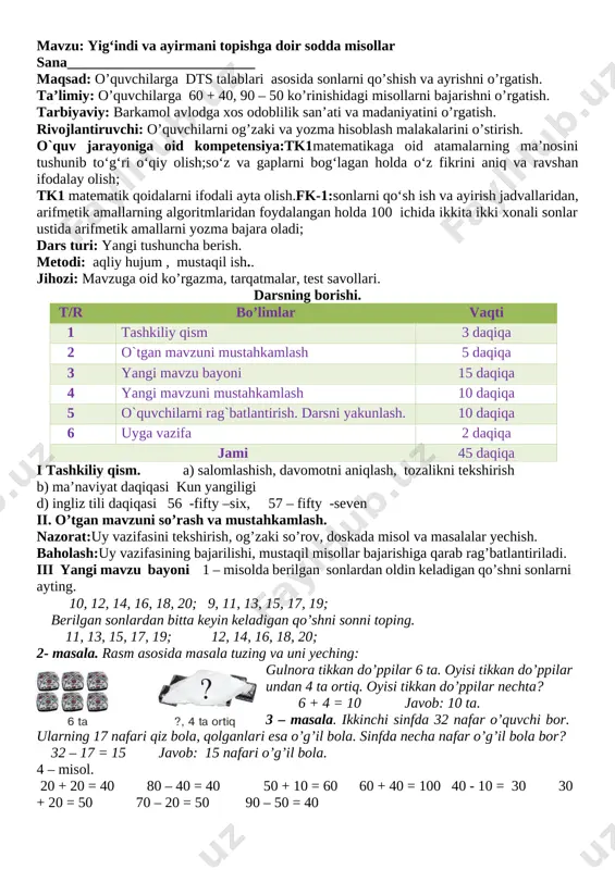 2_sinf_matematika_1_chorak_yangi_2020_2021_to`liq_hajmda_pechatga — DOCX