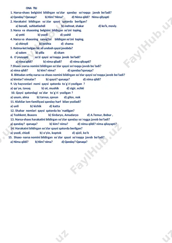 ona tili 19.10.2020 test — DOCX