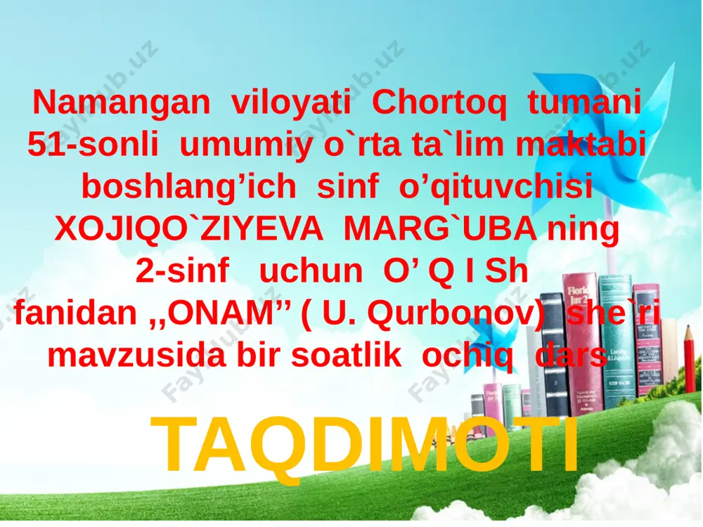 marg`uba 2-sinf o`qish — PPT