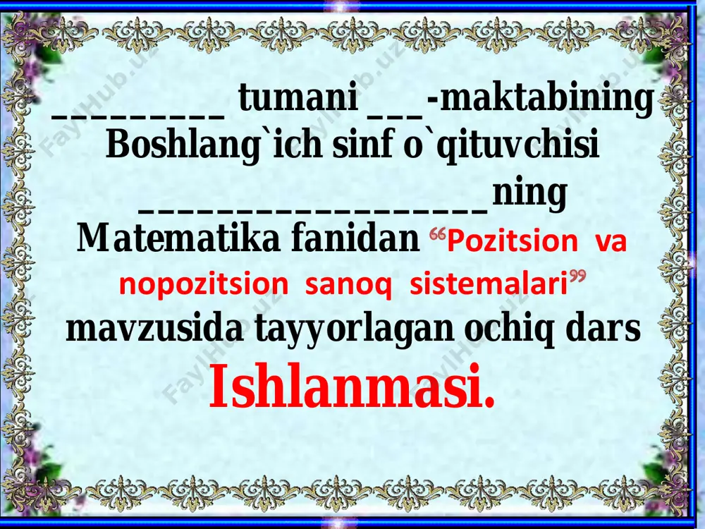 4_sinf_matematika_1_pozitsion nopozitsion sanoq sistemalari — PDF