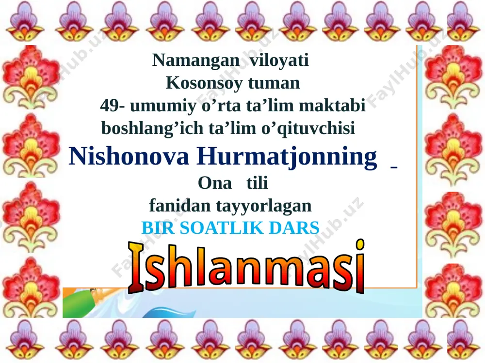 dasrs ishlanma matem 2 sinf — PPTX