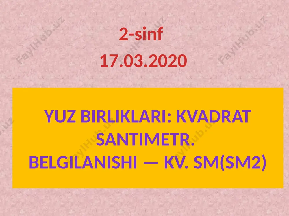 uy vazifa2-sinfyuz birlik17-mart — PPTX