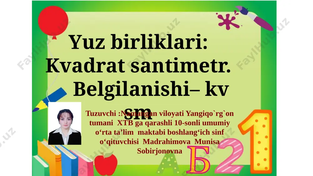 2- sinf uchun — PPTX
