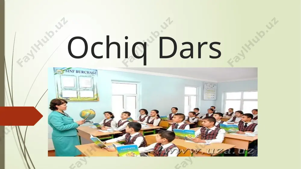 ochiq dars silayd soning ulishi — PPTX