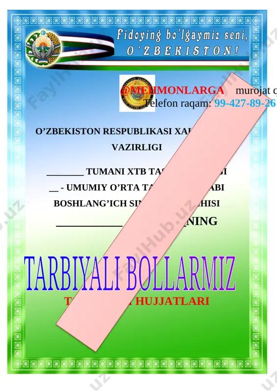 4-sinf ttarbiya fani to'garak 2021 — DOCX