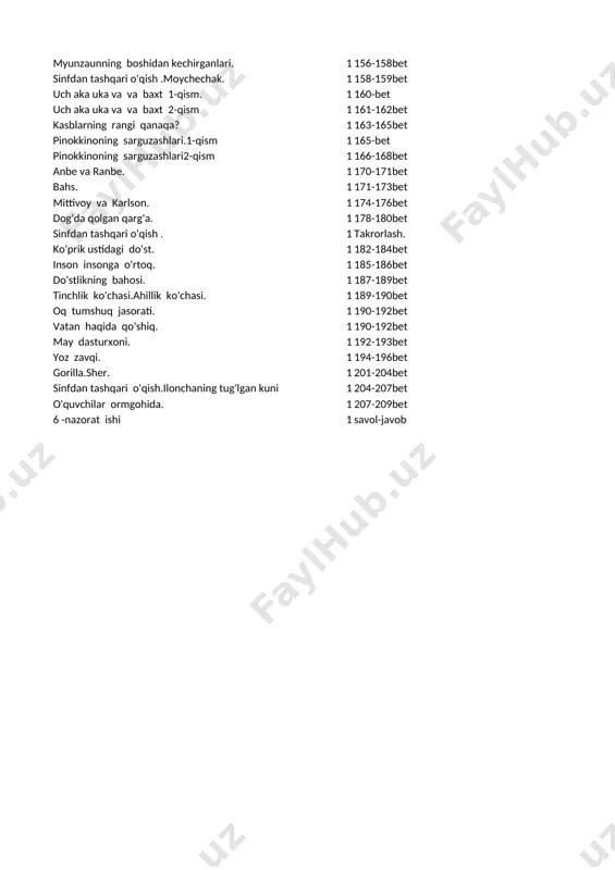 o'qish 4 chorak — XLSX