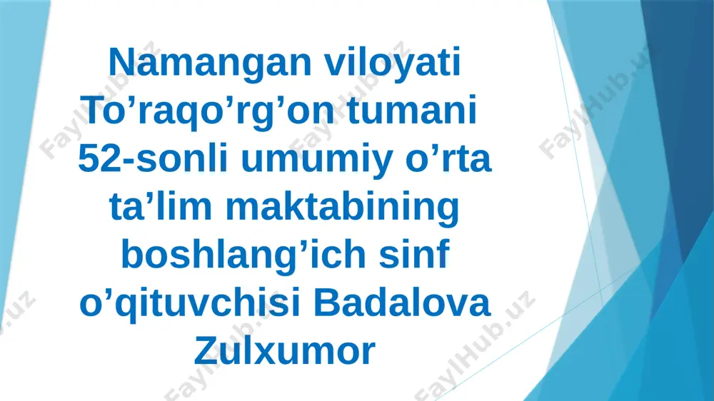 so'z turkumlari — PPTX