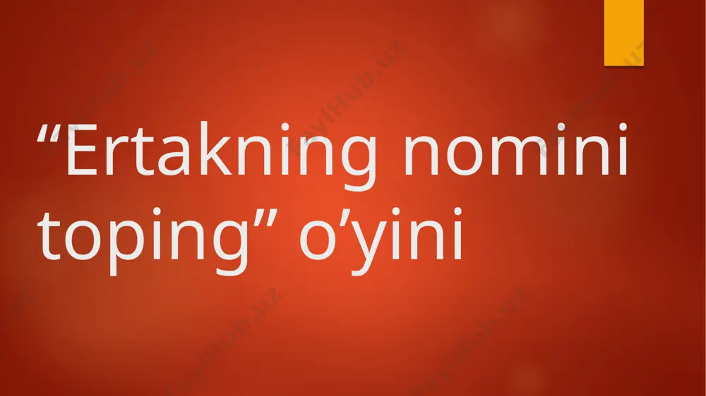 ertakning nomini toping — PPTX