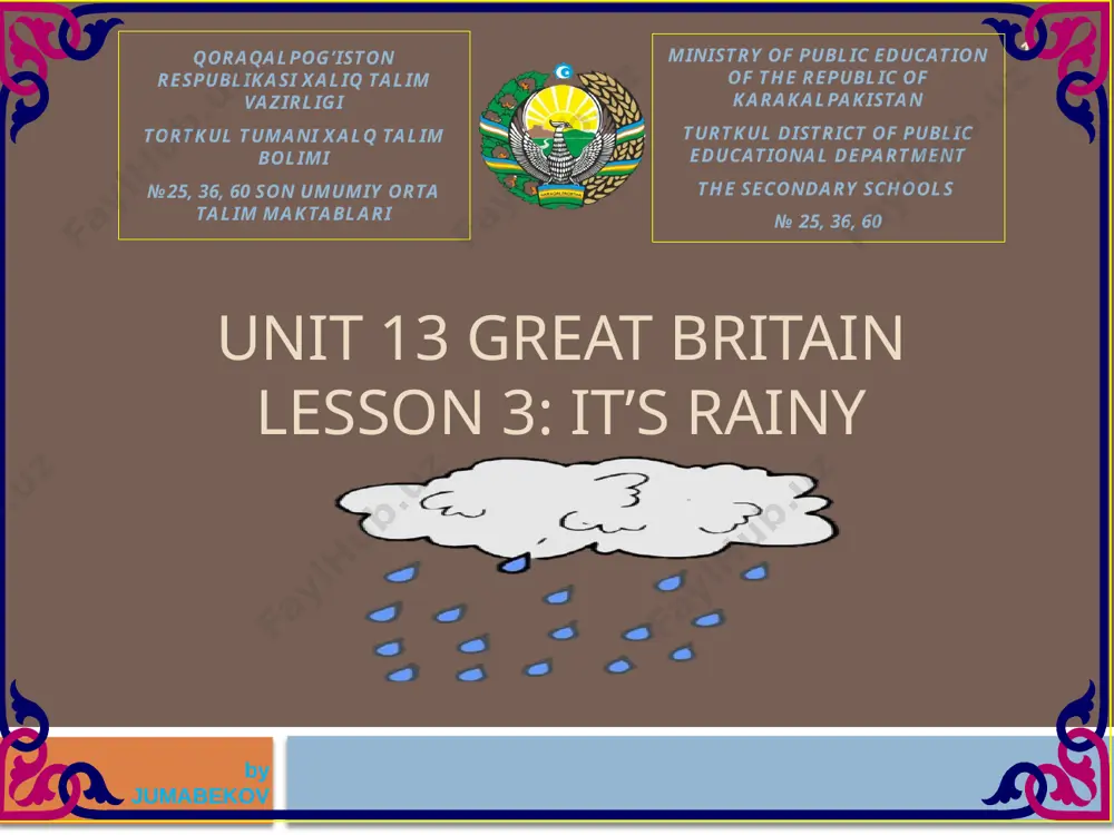 it's rainy @english_in_nukus — PPTX