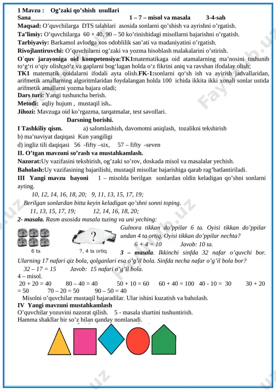 2-sinf-mat-i-ch-mavzusi-yangi — DOCX