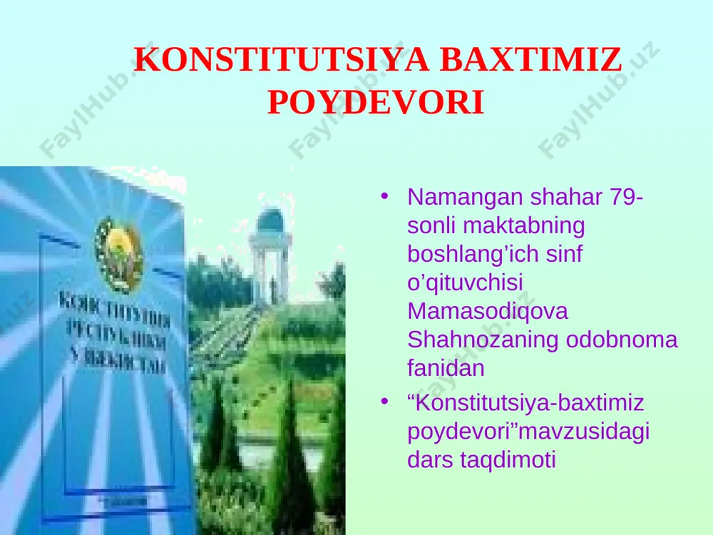 konstitutsiya — PPT