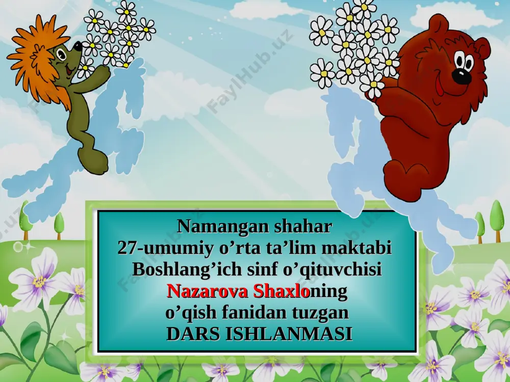 nazarova sh. o'qish 4 navoiy bobomlar — PPT