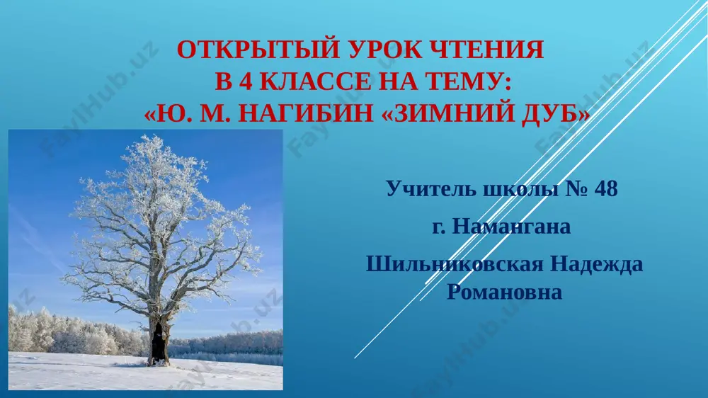 urok shilnikovskaya — PPTX