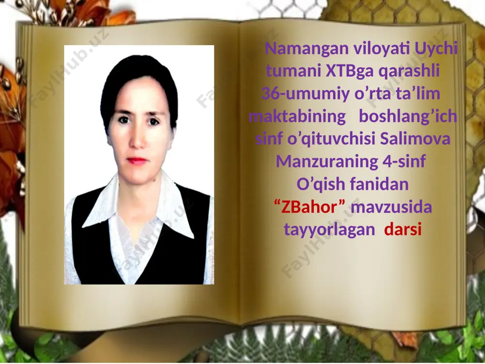 bahor 4-sinf uyga vazifa — PPTX