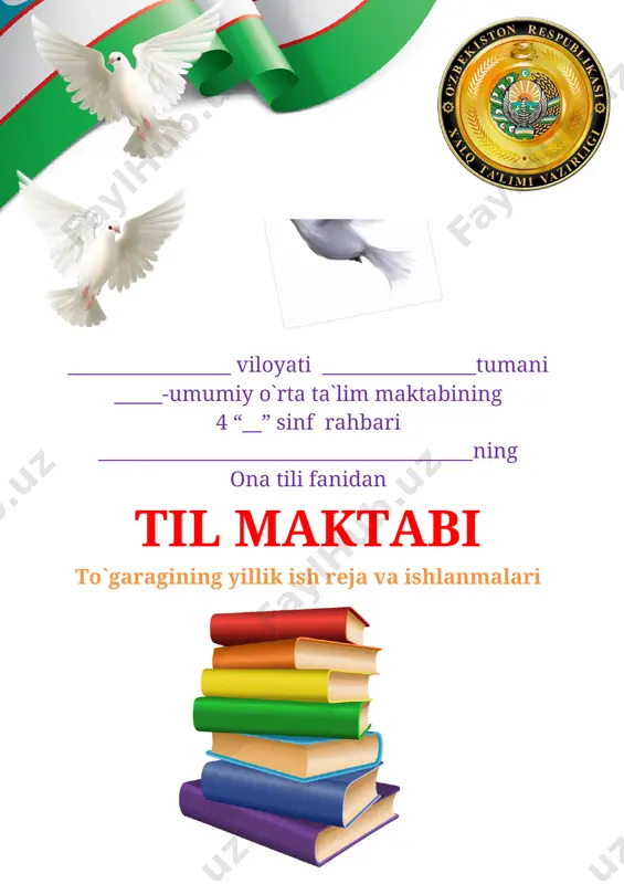 4 sinf til maktabi to`garak 2020-2021 yil 34 soatlik — DOCX