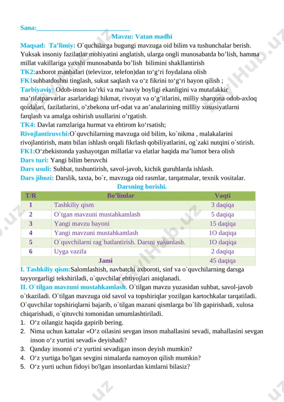 tarbiya_4_sinf_tig`izlashtirilgan_konspekt_2020_2021_o`quv_yili — DOCX