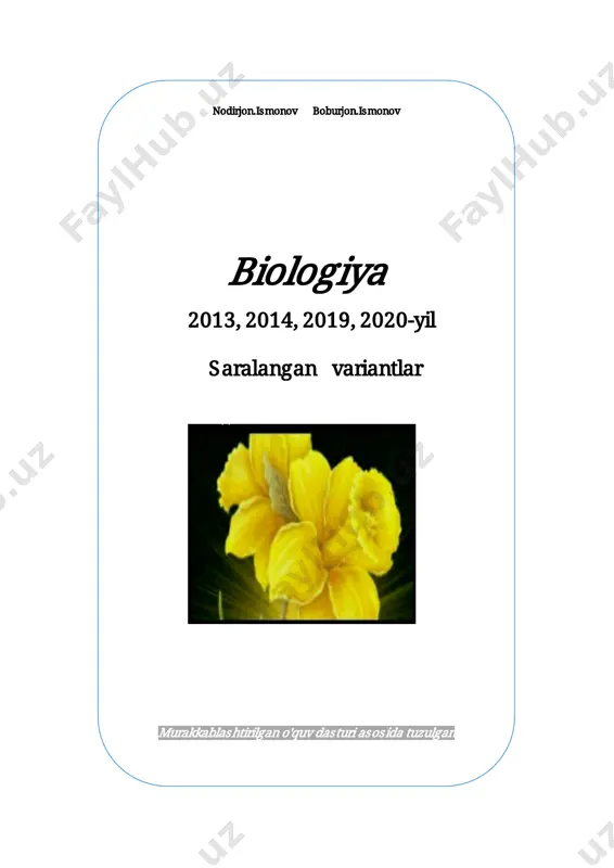biologiya 2020 variantlari new — PDF
