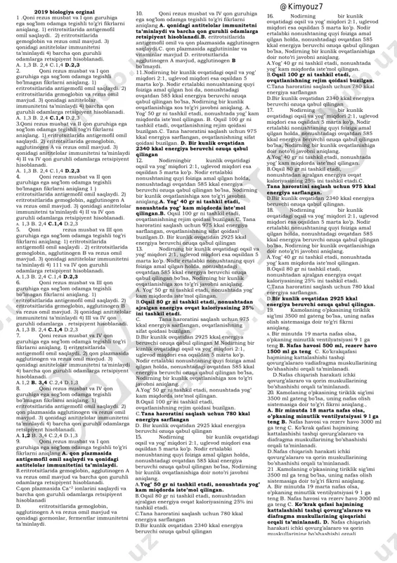 biologiya 100% li xxx bo'lishi mumkin — PDF