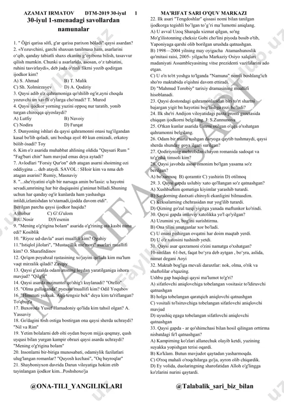@info_dtm ona tili-10 — PDF