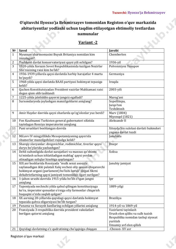 ehtimoliy test -2 — PDF