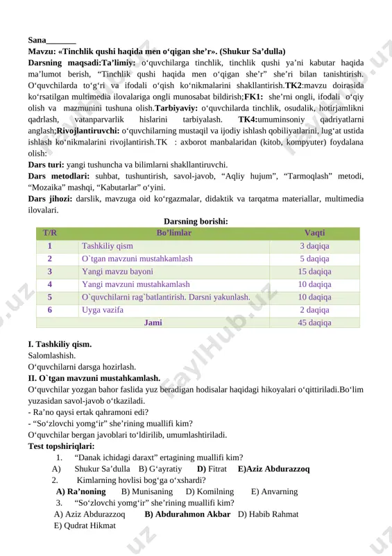 4_sinf_o`qish_4_chorak_yangi_2019_2020_to`liq_hajmda_pechatga_tayyor — DOCX