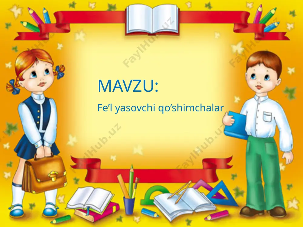 fe'l yasovchi qo'shimchalar — PPTX