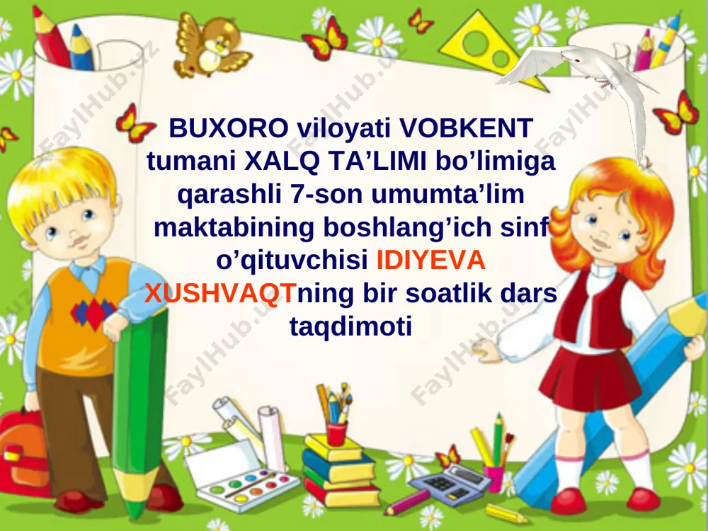 4-sinf mirtemir qush tili — PPT