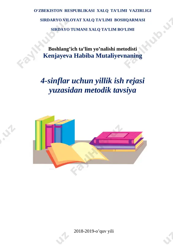 4 sinf barchasi yangi chiqarishgaaa — DOCX