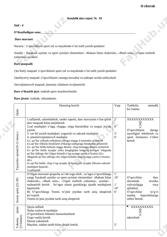 4-sinf 2-chorak — DOCX