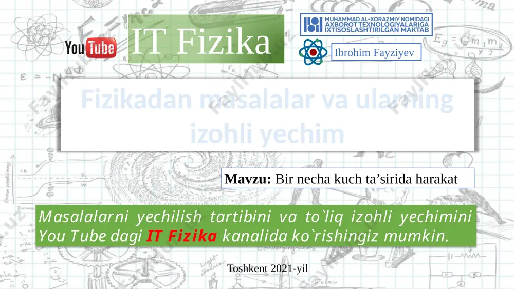 bir necha kuchlar tasirida harakat — PPTX