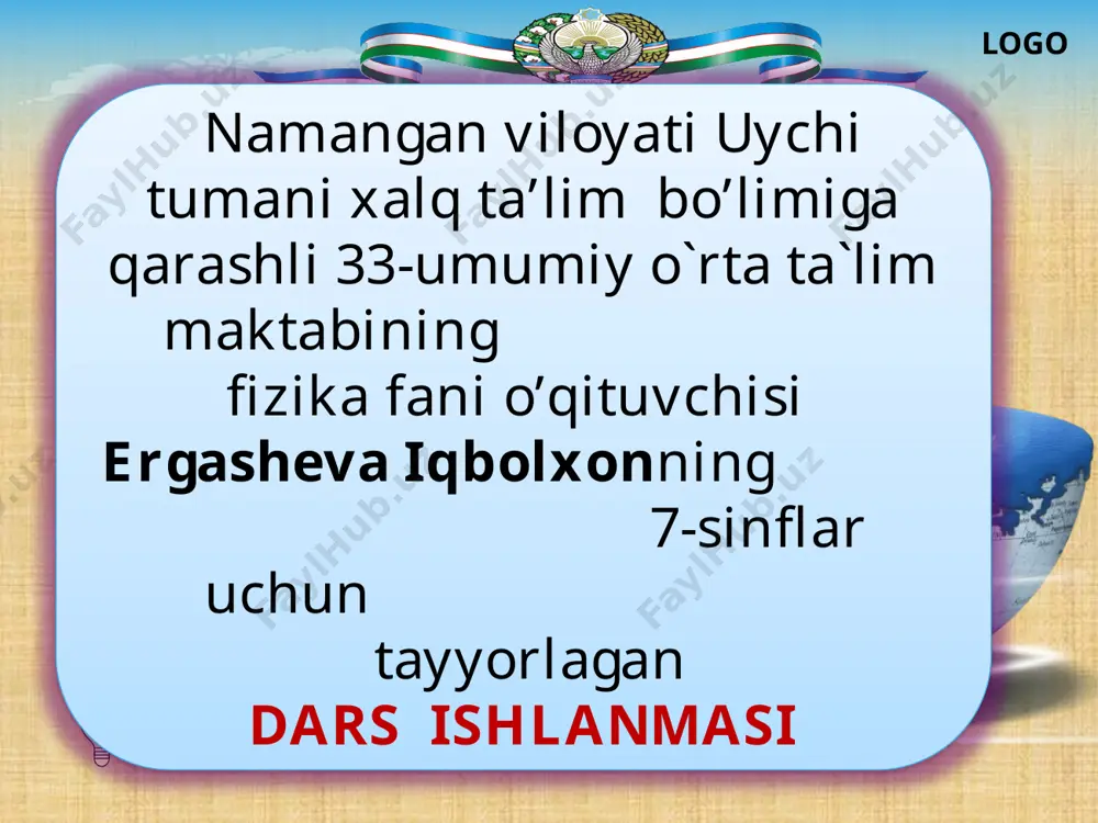 fizika 7- sinf quvvat — PPTX
