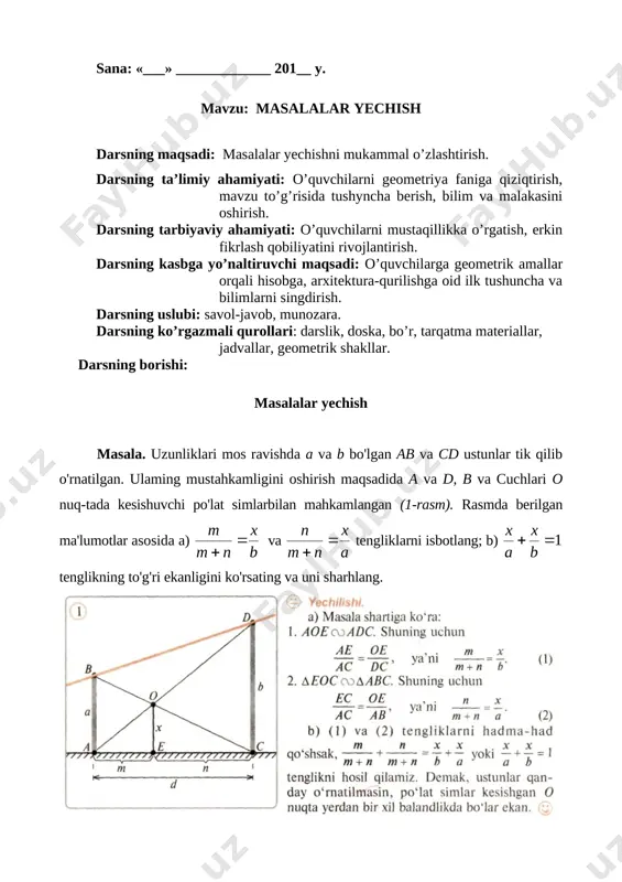 9-konspekt geometriya 2-chorak — DOC
