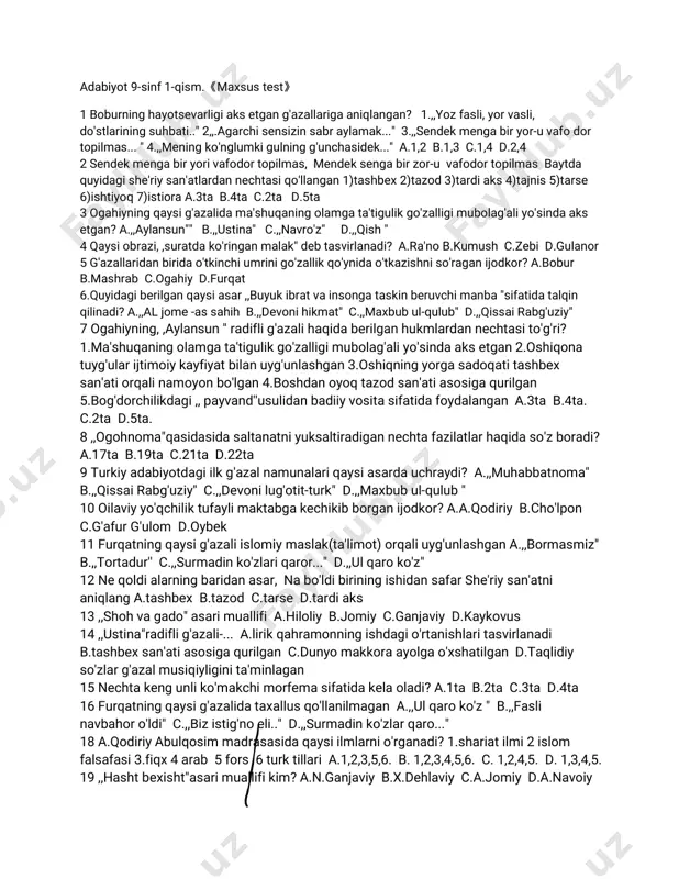 adabiyot 9-sinf maxsus(1) — PDF