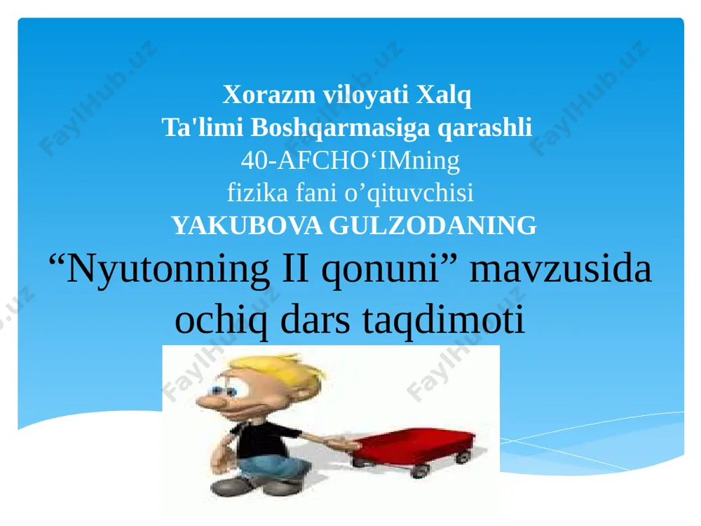 nyutonning 2 qonuni — PPT