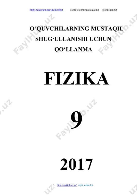 9-sinf fizika 2017 — PDF