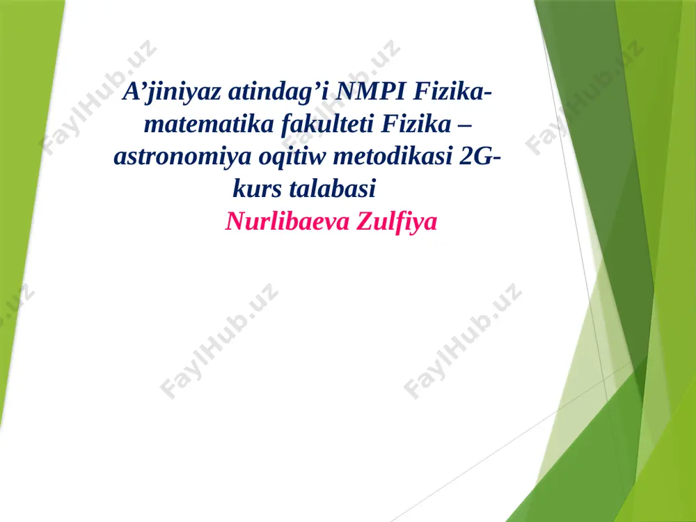 nurlibaeva zulfiya — PPTX