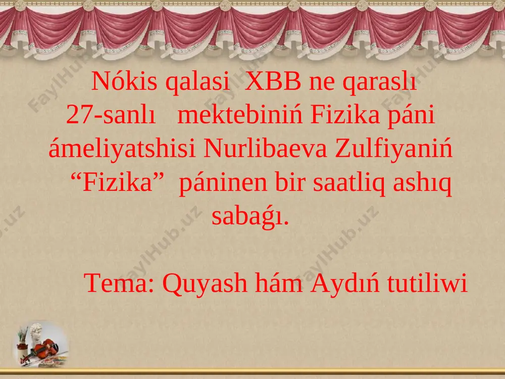 astronomiya sabaq islenbe 11-klass — PPT
