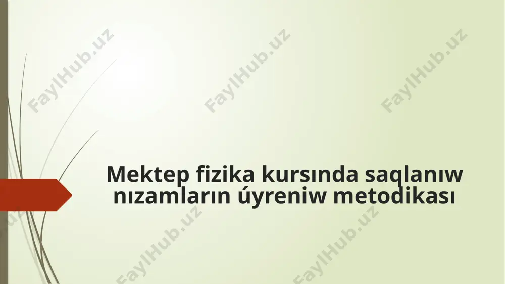 kurs jumis slayd saqlaniw nizamlari — PPTX