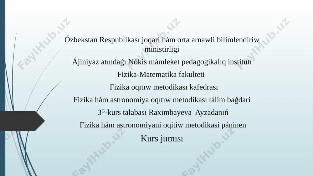 kurs jumisi aa — PPTX