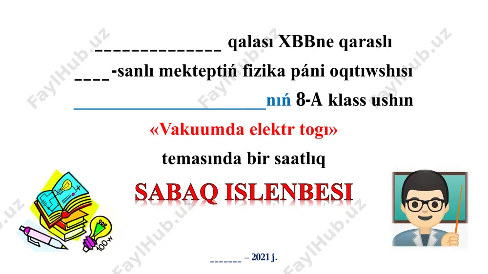 vakuumda elektr togı slide — PDF